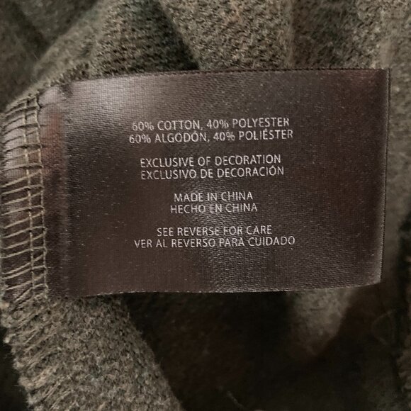 Banana Republic Waffle 1/4 Zip Pullover Sweater Green Mens Large - Picture 9 of 16